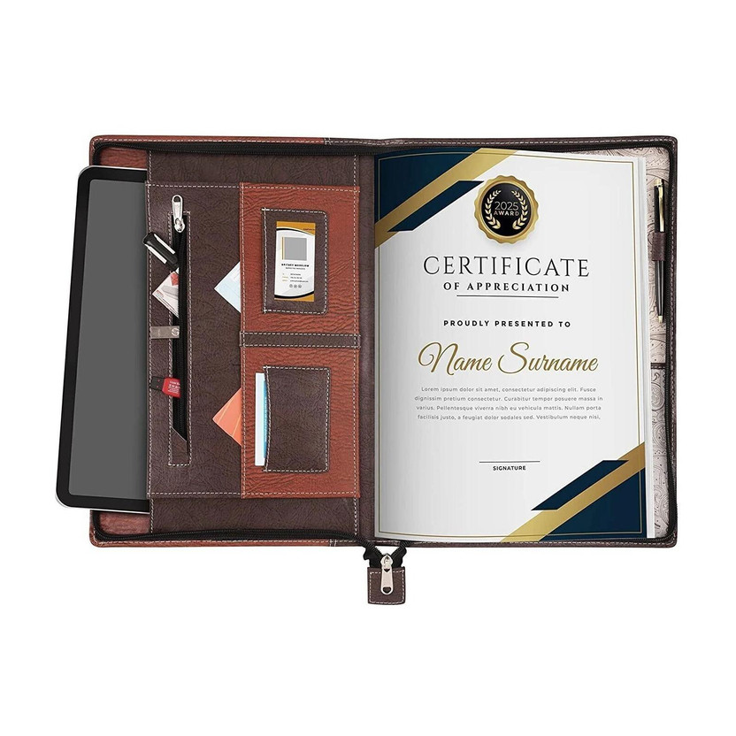 GONCHAK HUB Leather for all type document(Set Of 1, Brown)