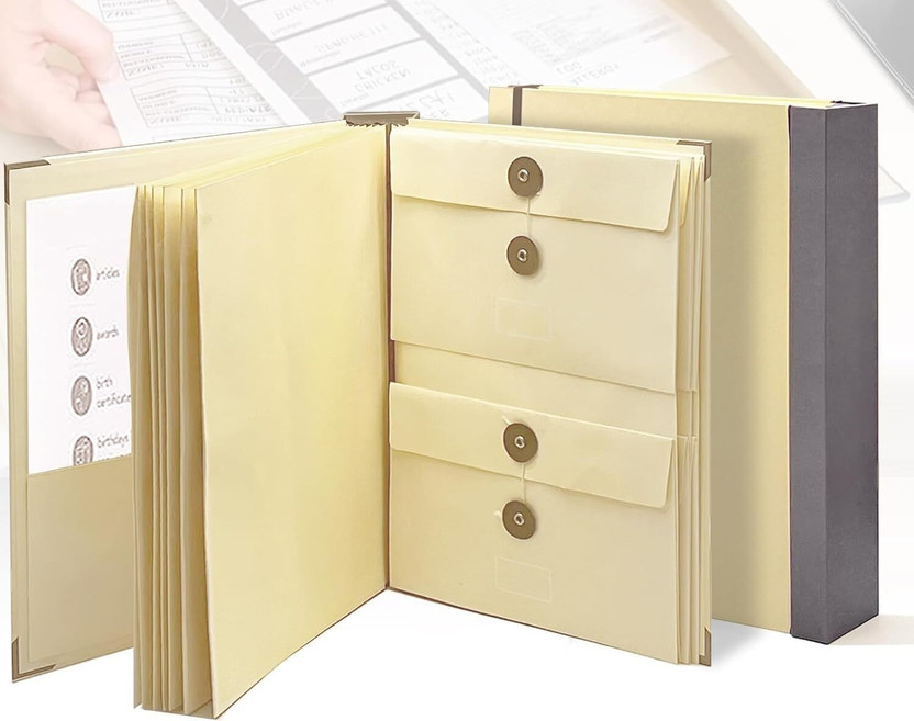 Jiyancreation Jiyancreation Paper Folio Document Organizer with Labels, Folio Folders with Pockets(Set Of 1, Yellow) - Flipkart Deal