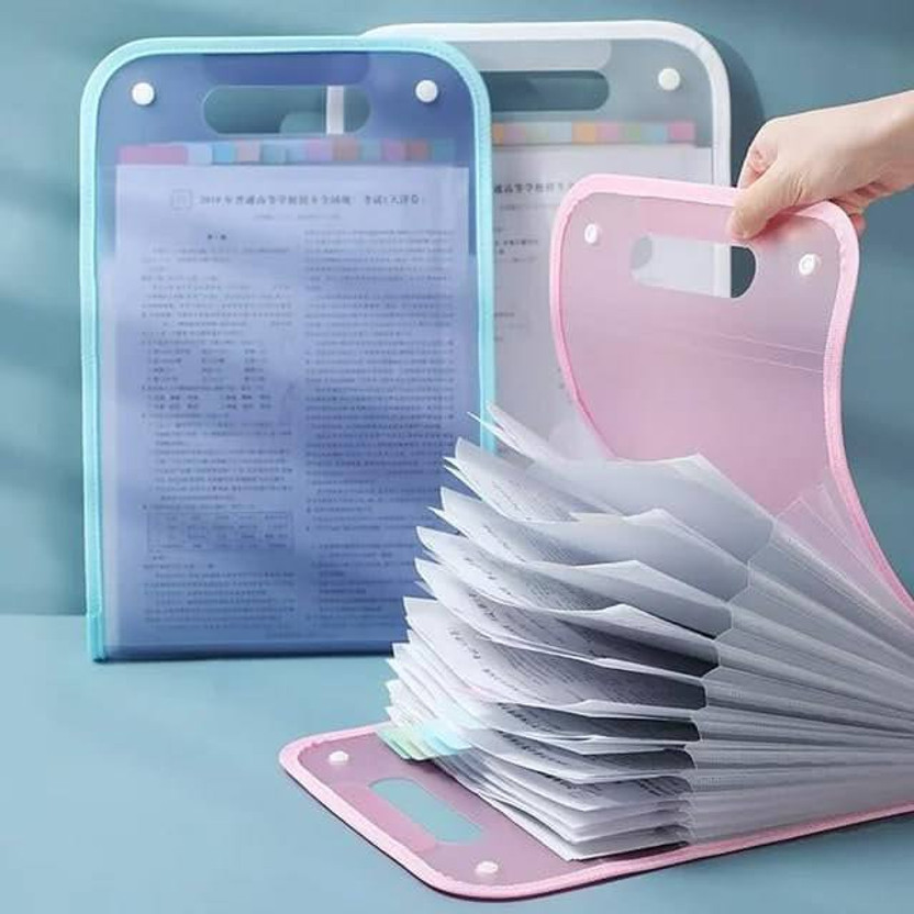 vensi online store plastic A4 Paper File Folder Expanding Folder Bag 13 Layer(Set Of 1, Multicolor)