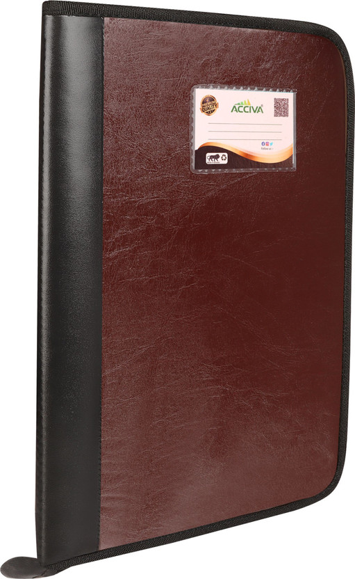 ACCIVA ACCIVA Faux Leatherette Executive Portfolio for Documents & Certificates(Set Of 1, Maroon) - Flipkart Deal