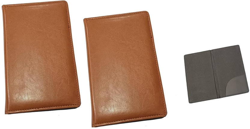 Hospitality Leather Paulsons Bill Folder with Receipt Pocket Hotel Bill Folder, for Hotels & Restaurant(Set Of 2, Brown)
