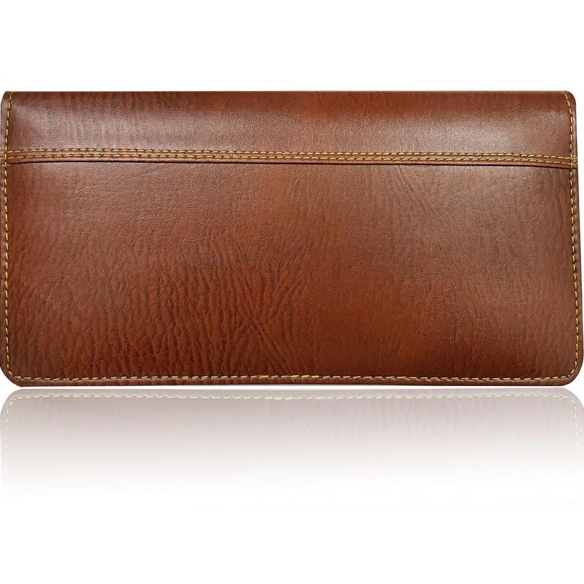 AEROCRAFT Leatherite or LEATHER LOOK Cheque Book(Set Of 2, Brown)