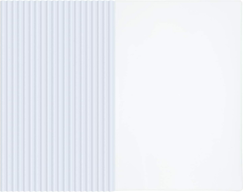 FRKB Plastic 20pc Pack Sliding Bar Clear Transparent Resume Presentation File Folders(Set Of 1, Transparent)