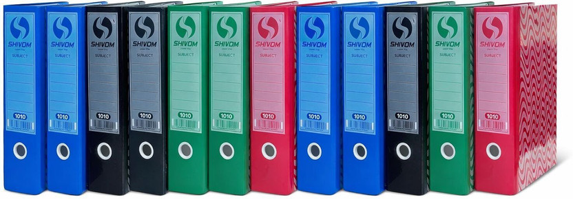 Shivom Shivom Cardboard Office Lever Arch Binder Box File Folder Best for A4, Legal, Letter Size (Mix colour) - Pack of 12 Documentation File, Folder Cover File, Folder for Box Binder Office File Certificate and Document | Portfolio | Folder Cover | Index | Envelope File(Set Of 12, Multicolor) - Flipkart Deal