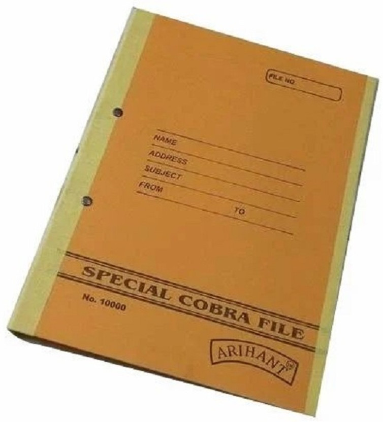 Anas Center Metal Spring, Paper Arihant Special Cobra File – Durable Office File Folder for Documents, Legal Paper Storage & Organization (A4/FC Size)(Set Of 1, Beige)