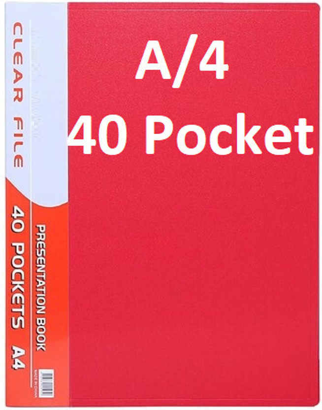 Shivom Shivom 40 pocket Display Book holder, Paper Document Holder, Business Presentation Book, Presentation Folder, pocket Display Book holder, Paper Document Holder, Business Presentation Book, Presentation Folder, certificate filefile(Set Of 1, Red) - Flipkart Deal
