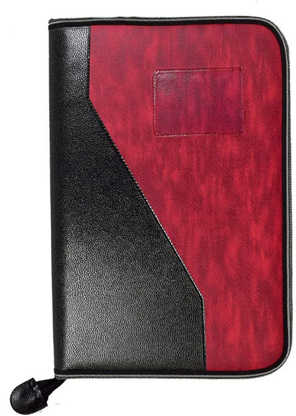 CAMPIO PU Leather 20-Leaf File Folder Interview Portfolio Professional Zipped Document Holder Bag(Set Of 1, Multicolor)