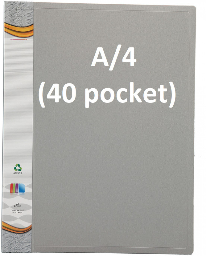 Shivom 40 pocket Display Book holder, Business Presentation Book, Presentation Folder, Paper Document Holder(Set Of 1, Grey)