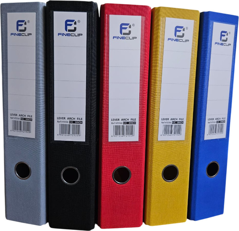 YASH ENTERPRISE Polypropylene Lever Arch PVC Box File(Set Of 4, Multicolor)