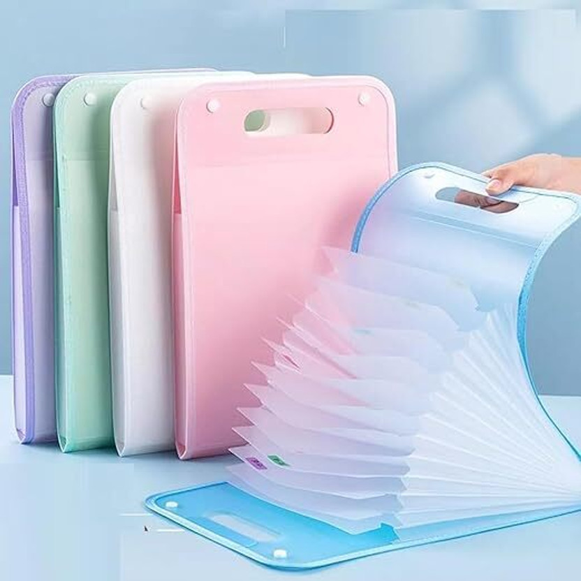 DevRosh High-Quality PP Plastic Portable Document Holder(Set Of 1, Multicolor)