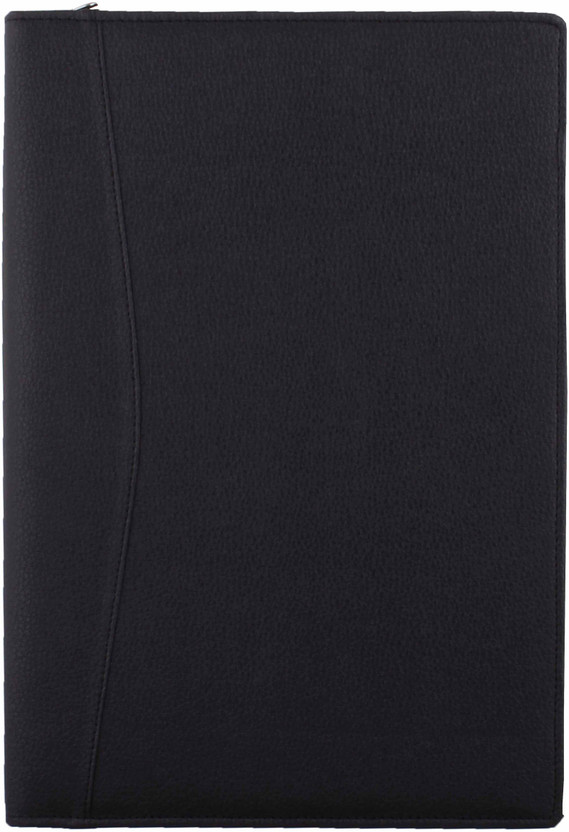 ZesTale Premium Leatherette Document folder (With 12 Leafs)(Set Of 1, Black)