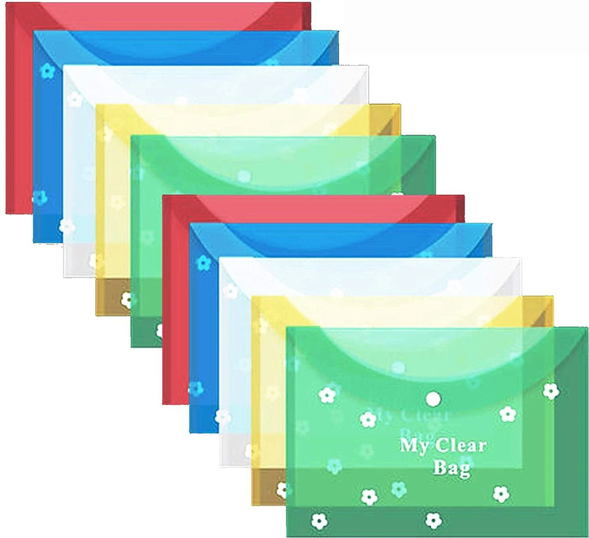 AARVI Plastic A4 Size(Set Of 10, Multicolor)