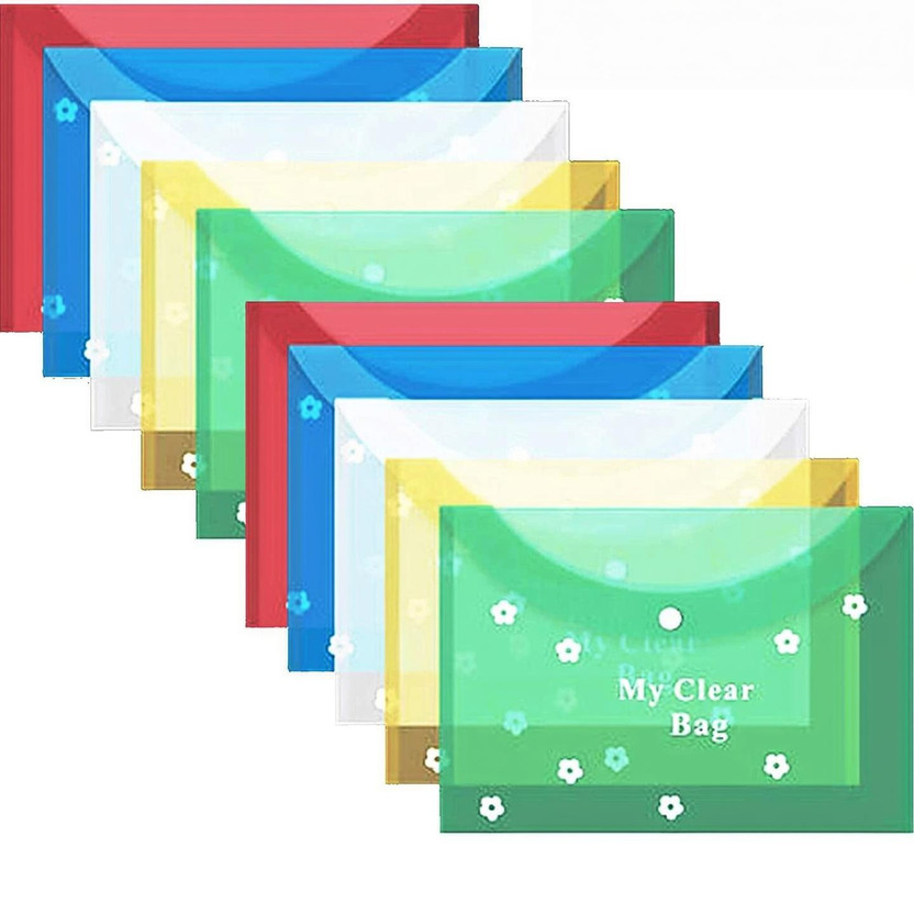 AARVI Plastic A4 Size(Set Of 10, Multicolor)