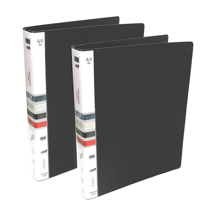 vavia Ring Binder File, 2D A4 Size Tough & Durable A4 Size Ring Binder Board File Ring Binder File, 2D A4 Size Tough & Durable A4 Size Ring Binder Board File(Set Of 2, Black)