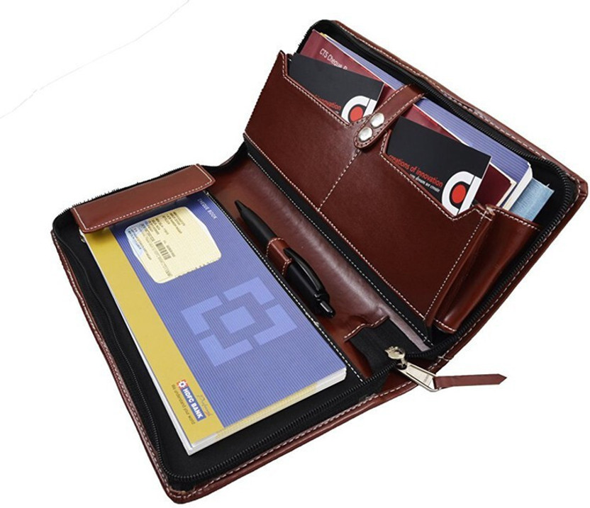 COI leatherite Brown expendable cheque book holder/document holder(Set Of 1, Brown)