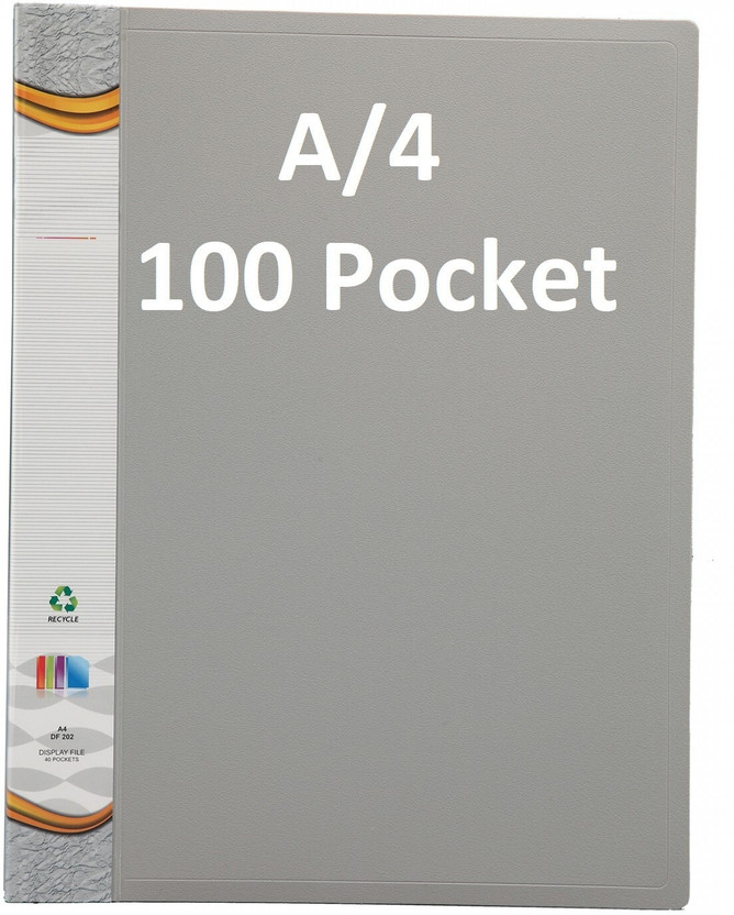 DiMoris DiMoris 100 pocket Display Book holder, Paper Document Holder, Business Presentation Book, Presentation Folder(Set Of 1, Grey) - Flipkart Deal