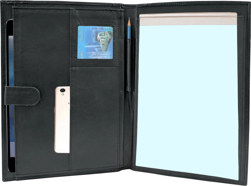 Rustic Town Leather Handmade Professional Portfolio(Set Of 1, Black)