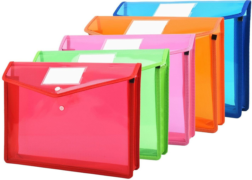 Topkey Topkey plastic 2.8" Expansion, Letter A4 Expandable File Folder for Home Office Organization(Set Of 5, Multicolor) - Flipkart Deal