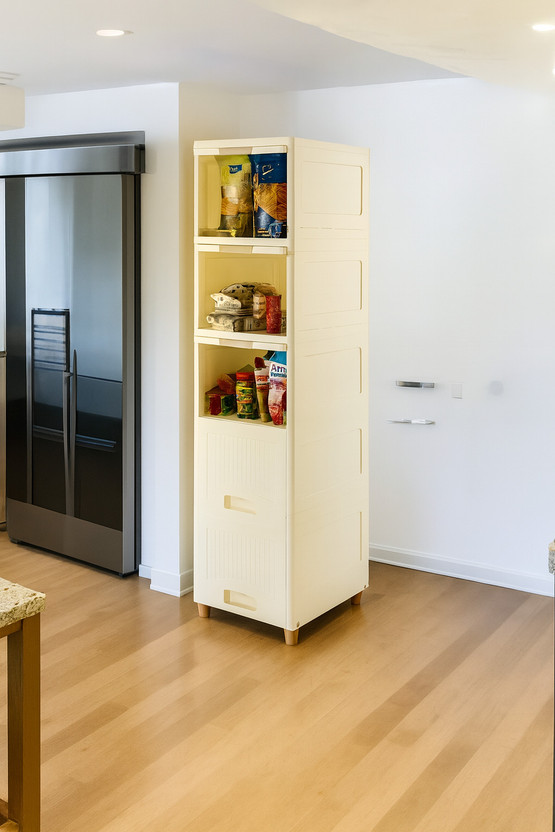 MAXTID 5 Layer cabinet Plastic Vertical Filing Cabinet(Finish Color - White, DIY(Do-It-Yourself))