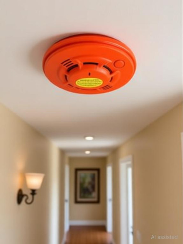 GST GST Battery Operated Stand Alone Smoke Detector Smoke and Fire Alarm(Ceiling Mounted)