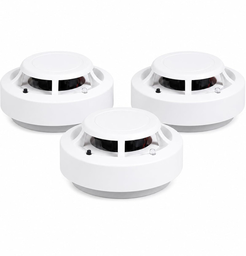fronix Pack of 3 Smoke Detector Alarm | Photoelectric Fire Alarm Sensor Smoke Alarm(Ceiling Mounted, Wall Mounted)
