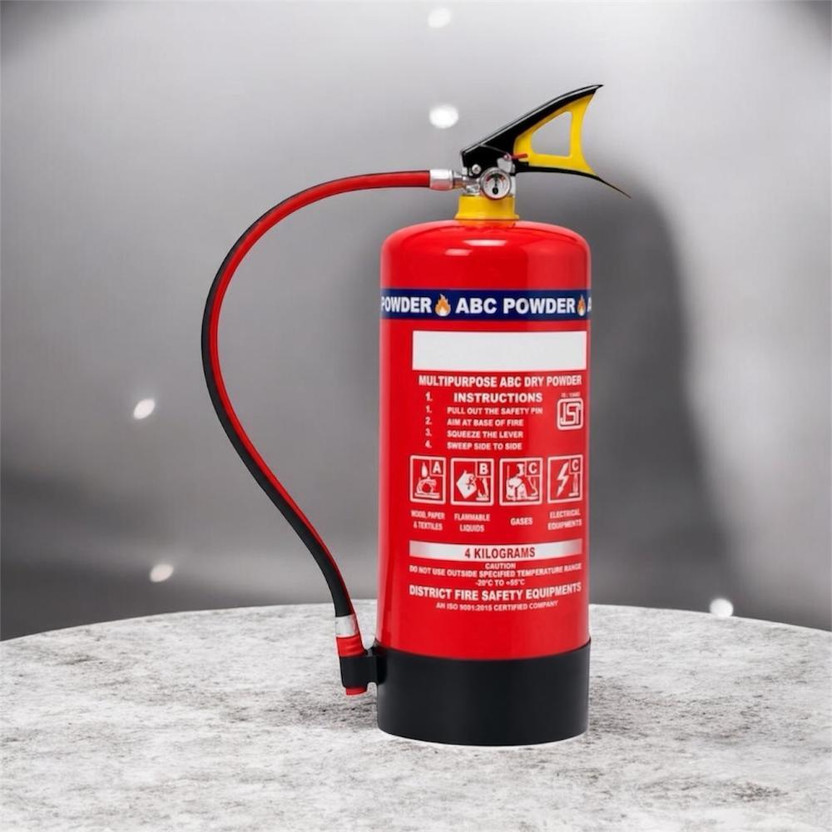 Agniraksha 4KgABC Powder Fire Safety Equipment Portable Extinguisher Home Office Warehouse Fire Extinguisher Mount(4 kg)