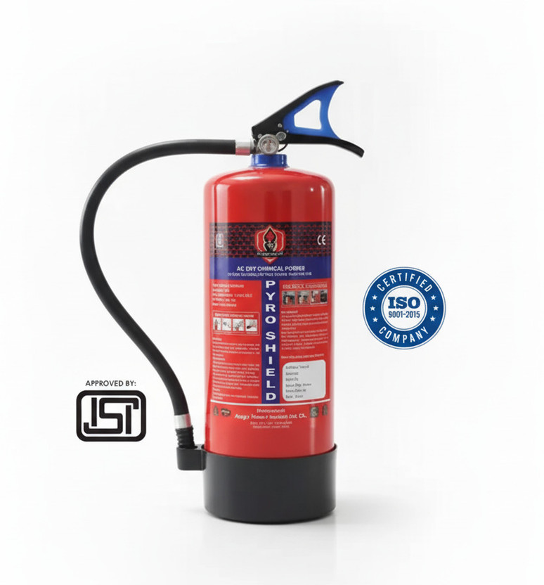 PYRO SHIELD ABC Powder Type Fire Extinguisher for Home,Office & Factory Fire Extinguisher Mount(4 kg)