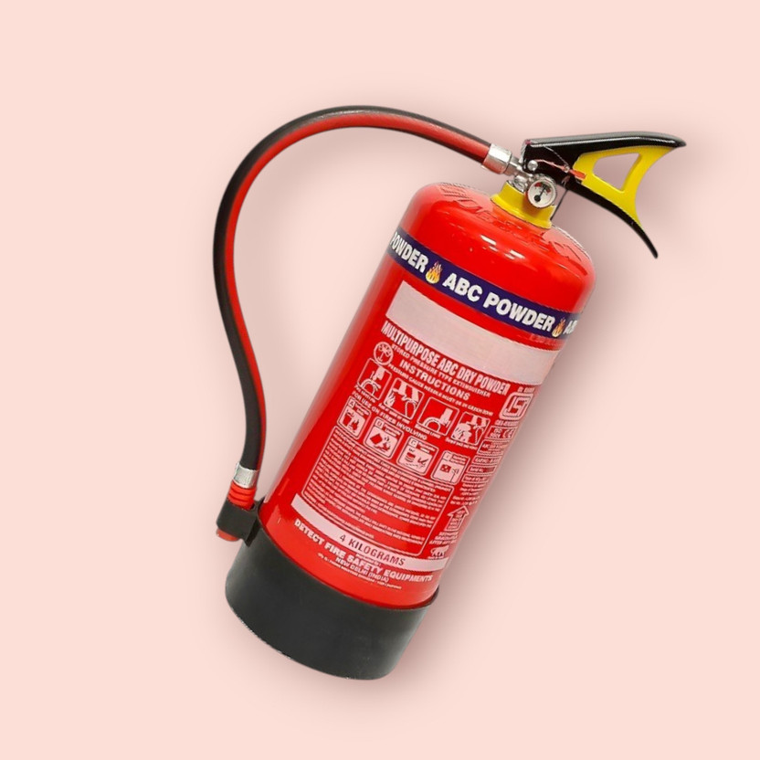 DETECT Fire Extinguisher 4 Kg ISI Certified ABC Dry Powder for Home, Office & Car Fire Extinguisher Mount(4 kg)