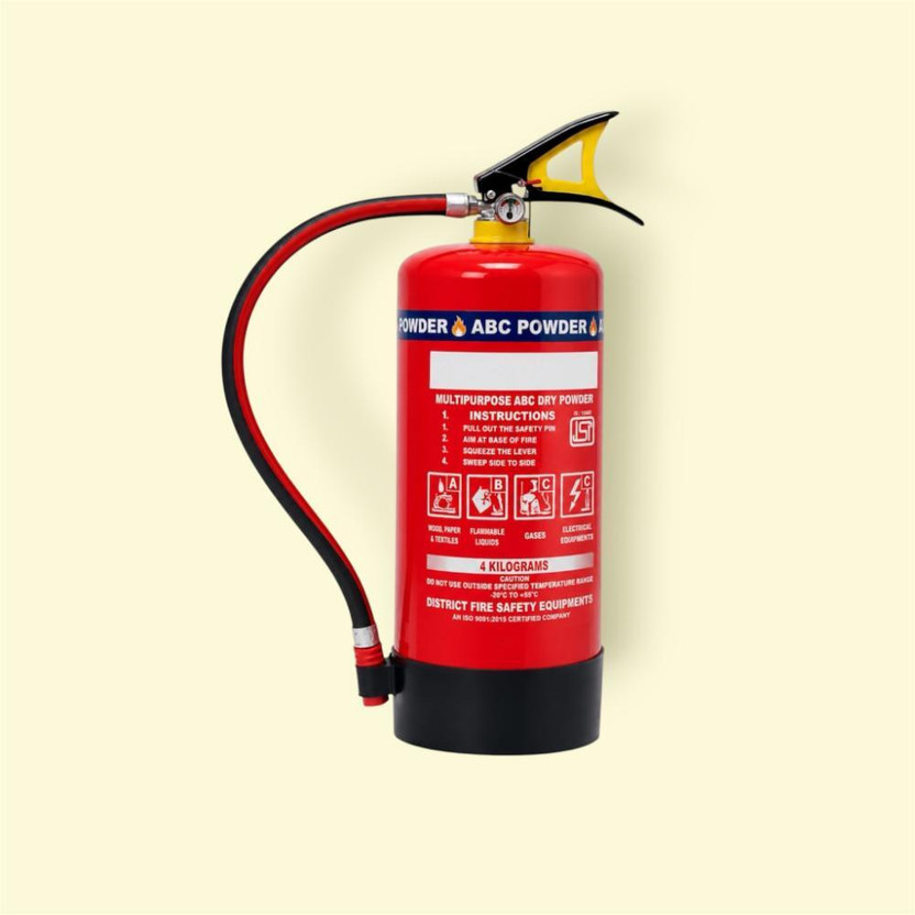 Agniraksha 4 Kg ABC Powder Fire Safety Equipment Extinguisher Car Home Kitchen Office Fire Extinguisher Mount(4 kg)