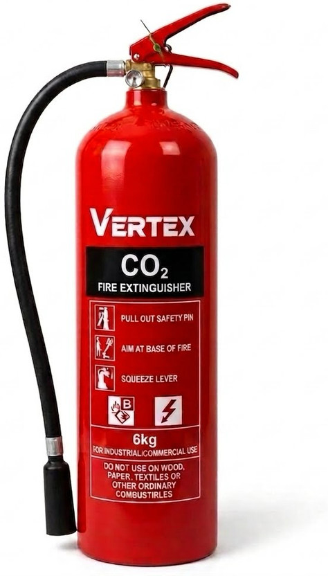Vertex CO2 Fire Extinguisher 6Kg - ISI CERTIFIED Fire Extinguisher Mount(6 kg)