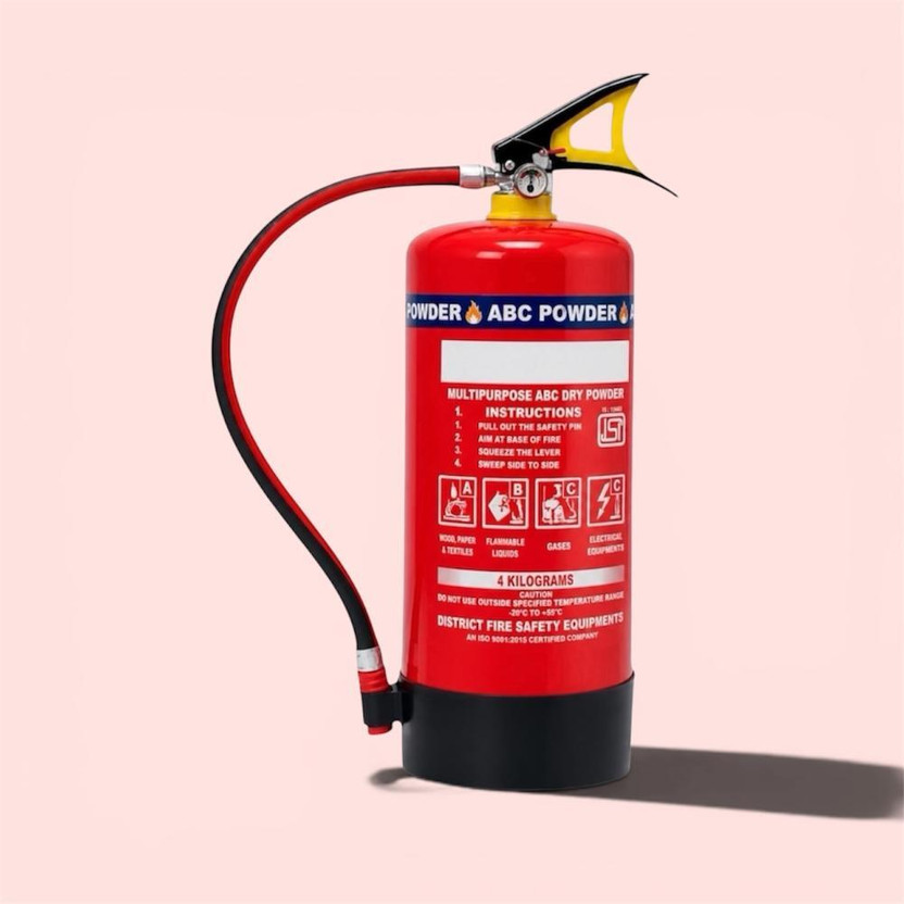 Shri Shri fire india 4Kg Portable ABC Fire Extinguisher Fire Protection Equipment Home Office Kitchen Fire Extinguisher Mount(4 kg) - Flipkart Deal