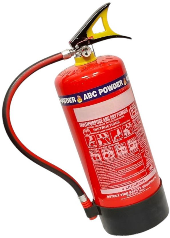 DETECT Portable ISI Certified 4 Kg ABC Fire Extinguisher for Home & Office Fire Extinguisher Mount(4 kg)