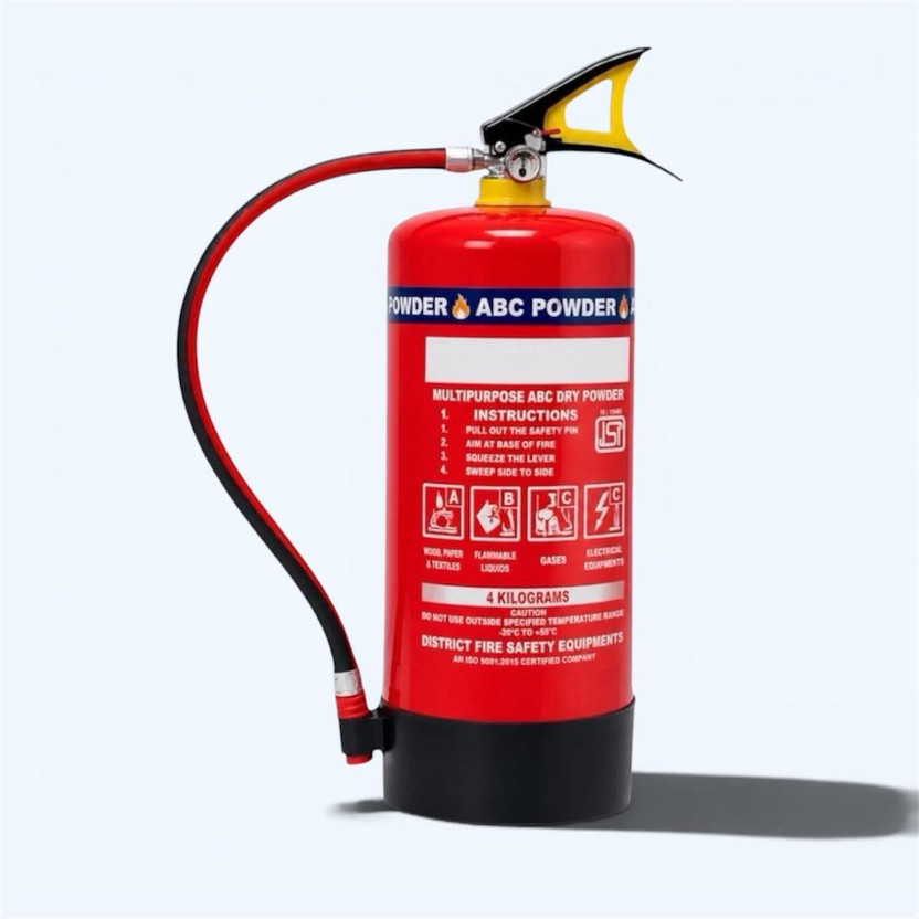 Agniraksha 4KgABC Powder Fire Cylinder Fire Safety Equipment Home Office Factory Warehouse Fire Extinguisher Mount(4 kg)