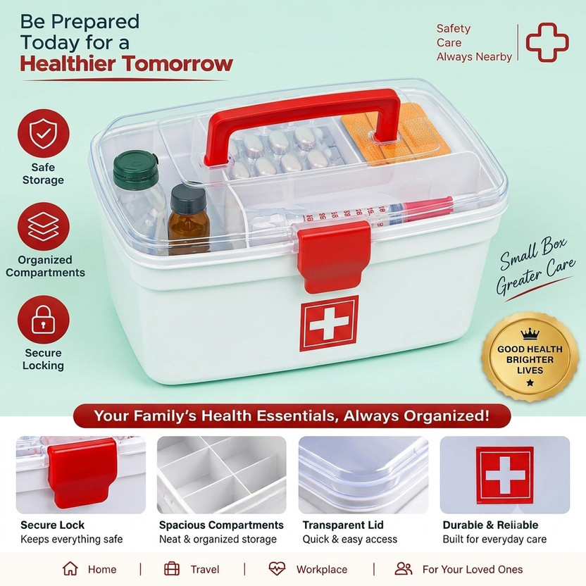 VSELL Medicine cabinet First Aid Kit (Home, Vehicle, Sports and Fitness, Workplace) First Aid Kit(Home, Vehicle, Sports and Fitness, Workplace)