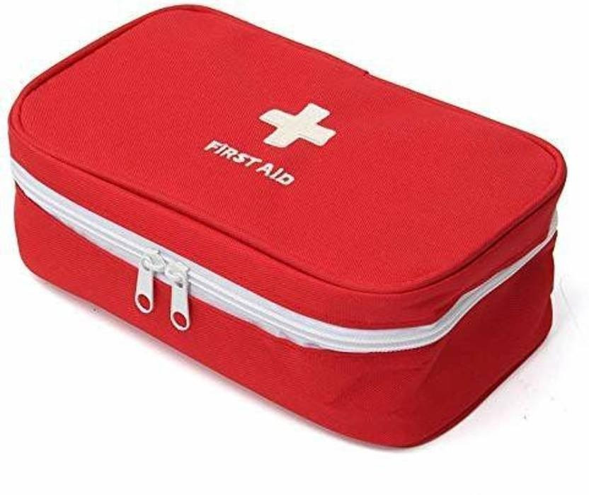 Heylark First Aid Kit Pouch Emergency Medicine Bag For Travelling Medical Storage Bag First Aid Kit(Home, Sports and Fitness, Vehicle, Workplace)