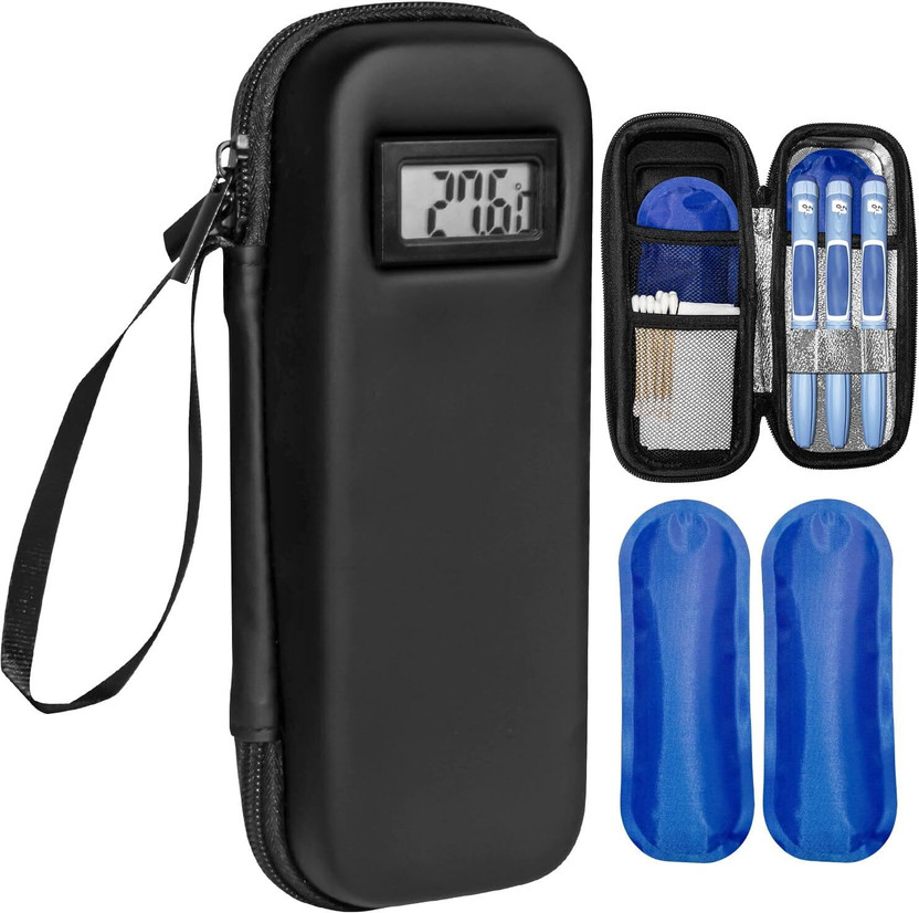 CARTSPACE Insulin Cooler Travel Case with Temperature Display Medicine Storage Bag First Aid Kit(Home, Sports and Fitness, Vehicle, Workplace)