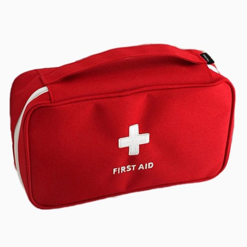 VarniZone 1 Emergency Medicine Storage Pouch With Handle For for Home,Office,Outdoor,Travel Pill Box(Red)
