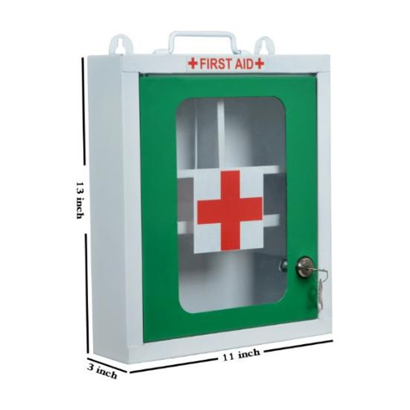 Vrushti Heavy Metal First Aid Box Emergancy Medical Kit Wall Mount First Aid Kit Home First Aid Kit(Home, Sports and Fitness)