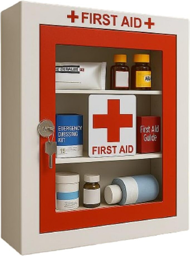 PATHOS INDIA First aid kit box for office Wall mount First Aid Kit(Workplace, Home, Vehicle, Sports and Fitness)