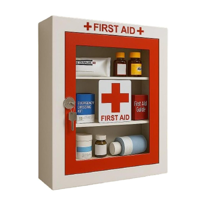 PATHOS INDIA First aid kit box for office Wall mount First Aid Kit(Workplace, Home, Vehicle, Sports and Fitness)