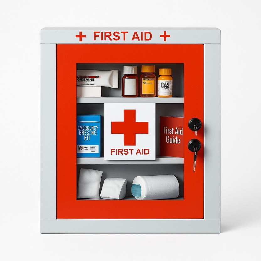 Camangle High Grade Metal First Aid Box/Doctor Box/Medicine Box/Emergency Box/Medical Box First Aid Kit(Home, Sports and Fitness, Vehicle, Workplace)