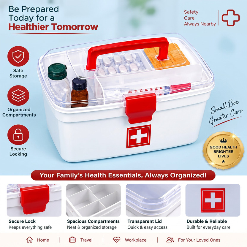 VSELL baby medical kit dressing box 1st aid box medical dressing kit First Aid Kit(Home, Vehicle, Sports and Fitness, Workplace)