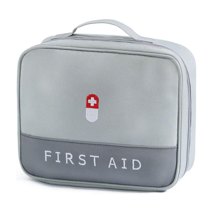 HANDCUFFS First Aid Bag Emergency Medicine Bag For Home Office TravelSport&BackpackingGrey First Aid Kit(Home, Sports and Fitness, Vehicle, Workplace)