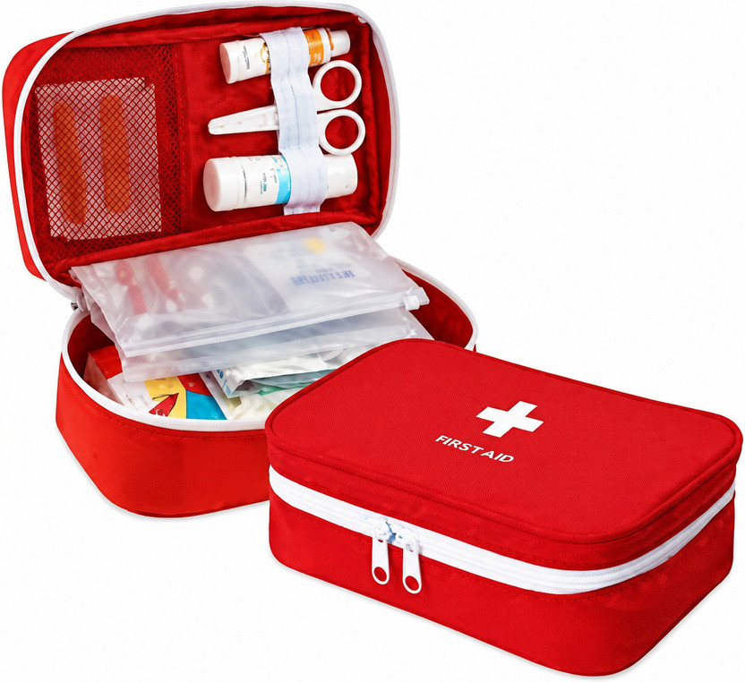 Shyam DealsHub Travel Medicine Pouch EmergencyFirst Aid Kit Pouchorganizer With Medicine-Pocket First Aid Kit(Home, Sports and Fitness, Vehicle, Workplace)