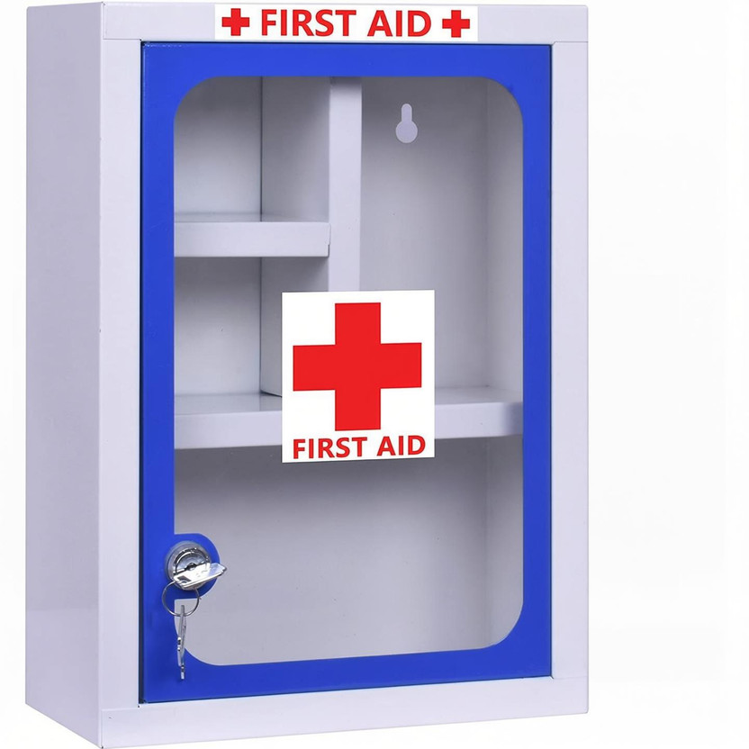 Plantex Platinum Big Size Emergency First Aid Kit Box/Emergency Medical Box/First Aid Box for Home-School-Office/Wall Mountable-Multi Compartments(Blue & White) First Aid Kit(Home, Sports and Fitness, Workplace)