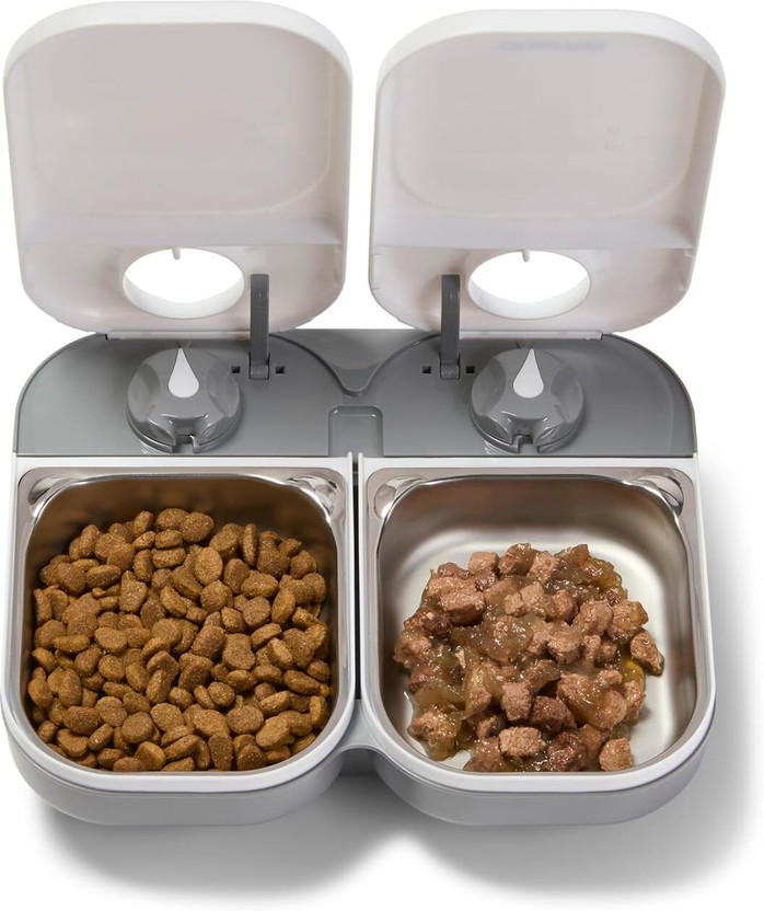 WrapWall Closer Pets Automatic Two Meal Pet Feeder Automatic Fish Feeder(800 g)