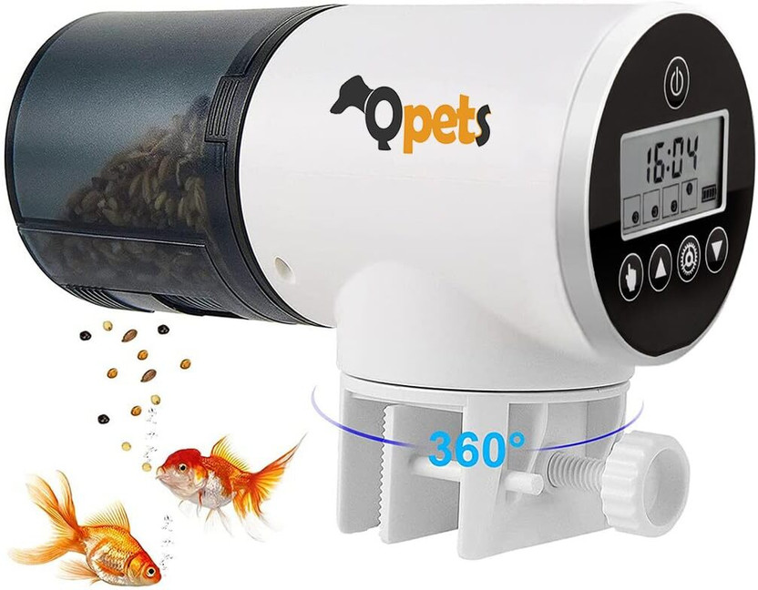 Qpets Automatic Aquarium Fish Feeder Digital Automatic Fish Feeder(0.8 L)