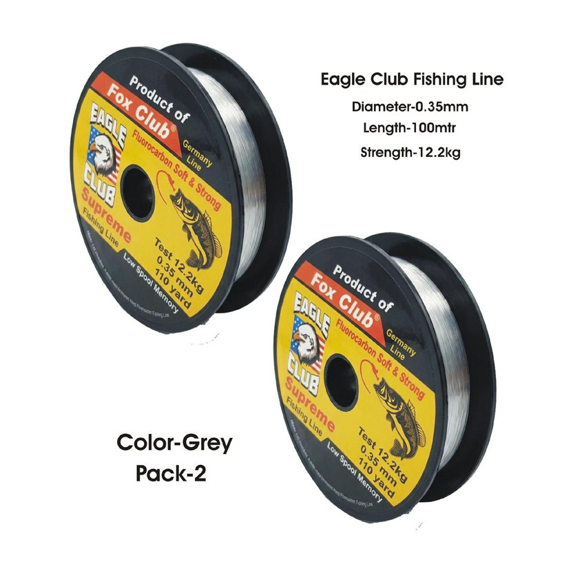CORAL INDIA Fluorocarbon Fishing Line(Grey)