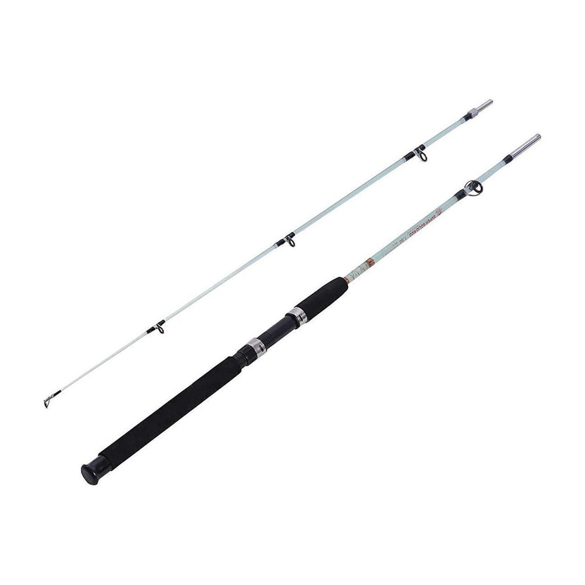 ezzy Solid Section 8 Feet 2-Piece Detachable Spinning Rod, Durable, Lightweight New_Supersolid8ft001 White Fishing Rod(240 cm, 0.45 kg, White)