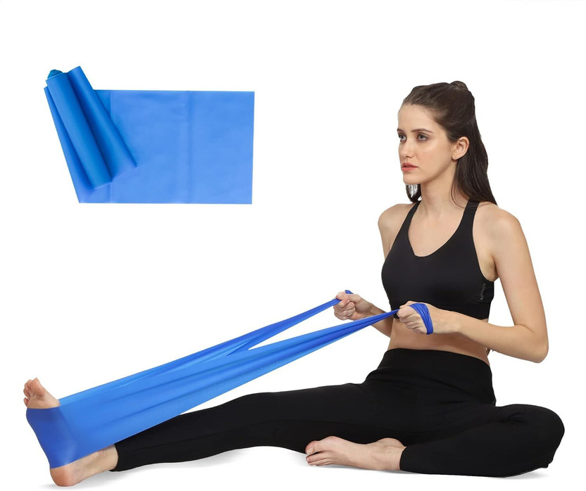 GymWar Exercise, Theraband for Body Stretching, Home Workout Fitness band Resistance Band(Blue, Pack of 1)